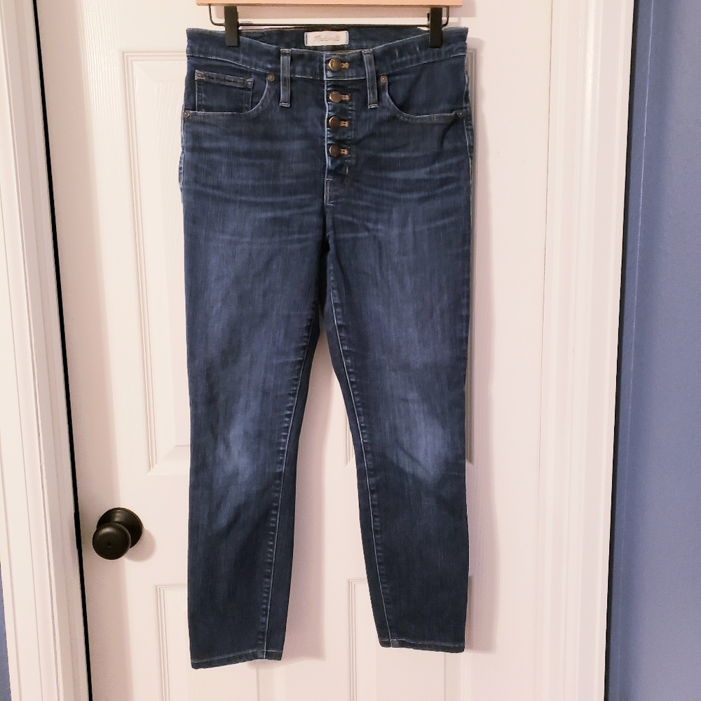 Madewell 9" High Rise Skinny Jean Button Exposed